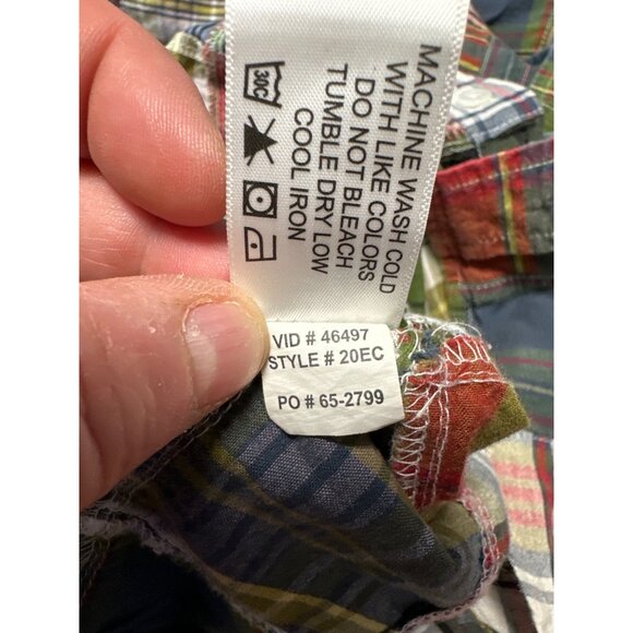 Orvis Mens Short-Sleeve Plaid Patchwork Button-Up Shirt Size XL - Picture 9 of 11